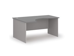 Ergonomický kancelářský psací stůl PRIMO GRAY, 160x120 cm, levý, šedá/grafit