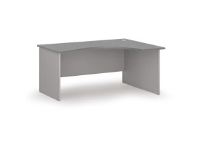 ergonomicky kancelarsky psaci stul primo gray 160x120 cm pravy seda grafit 105964
