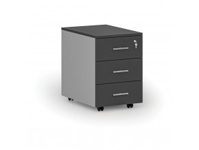 kancelarsky mobilni kontejner primo gray 3 zasuvky seda grafit 70947