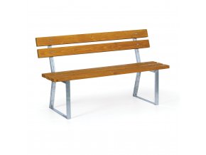 Parková lavička STANDARD s opěradlem, zinkovaná, 1500 mm, limba