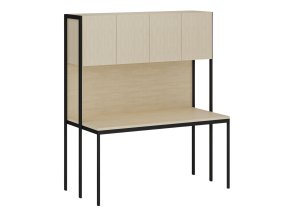 Sestava HOME OFFICE, černá/bříza