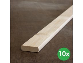 Plotovky, rovné, balení 10 ks, 20 x 95 x 1800 mm