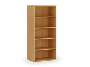 Kancelářský regál PRIMO WOOD, 800 x 500 x 1781 mm, buk