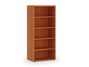 Kancelářský regál PRIMO WOOD, 800 x 500 x 1781 mm, třešeň
