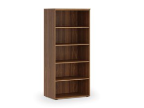 Kancelářský regál PRIMO WOOD, 800 x 500 x 1781 mm, ořech