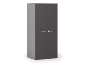 kancelarska policova skrin primo gray s dvermi 1781 x 800 x 600 mm seda grafit 143542