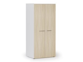 kancelarska policova skrin primo white s dvermi 1781 x 800 x 600 mm bila dub prirodni 143580