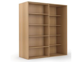 Dvouřadá posuvná knihovna DOUBLE, 1800 x 700 x 2000 mm, buk