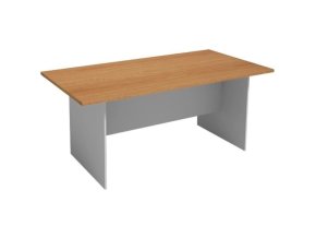 Jednací kancelářský stůl PRIMO GRAY, 180x90 cm, šedá/buk