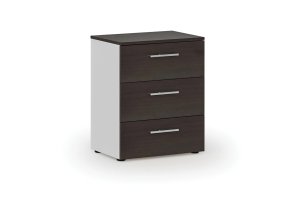 Kancelářská komoda ke stolu PRIMO WHITE, 740 x 600 x 420 mm, bílá/wenge