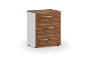 kancelarska komoda ke stolu primo white 740 x 600 x 420 mm bila orech 86605