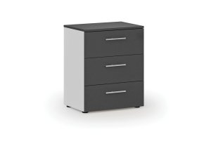 kancelarska komoda ke stolu primo white 740 x 600 x 420 mm bila grafit 86608