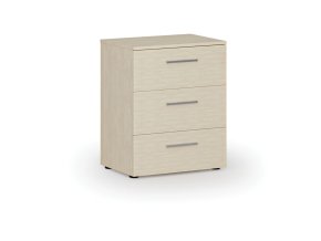 Kancelářská komoda ke stolu PRIMO WOOD, 740 x 600 x 420 mm, bříza