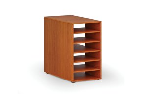 Přístavná policová skříňka k pracovnímu stolu PRIMO WOOD, pravá, třešeň