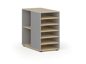 pristavna policova skrinka k pracovnimu stolu primo gray leva seda briza 139215