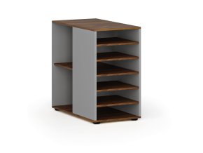 pristavna policova skrinka k pracovnimu stolu primo gray leva seda orech 139191