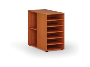 Přístavná policová skříňka k pracovnímu stolu PRIMO WOOD, levá, třešeň