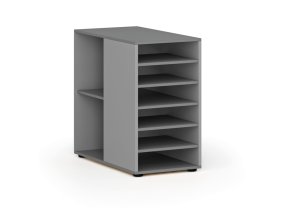 pristavna policova skrinka k pracovnimu stolu primo gray leva seda grafit 139193