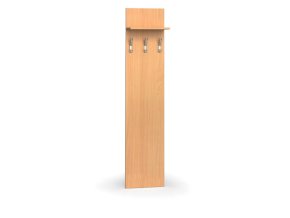 Věšáková stěna PRIMO WOOD, 3 háčky, police, buk