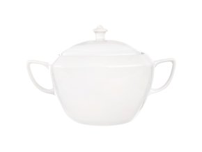 Mísa polévková s poklicí MONA, hranatá, porcelán, 33 x 24 cm