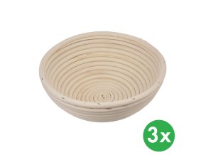 Ošatka kulatá, ratan, průměr 25 cm, 3 ks