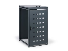 Přístřešek na popelnici do objemu 240 l, 123,5 x 67 x 77,3 cm, přístavný, šedá