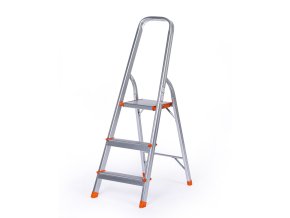 Jednostranné hliníkové schůdky, 1x3 stupně, výška 0,645 m