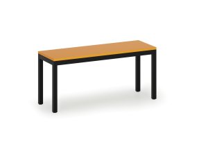 Šatní lavice, sedák - lamino, délka 900 mm, černé nohy, oranžová