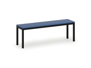 satni lavice sedak lamino delka 1200 mm cerne nohy modra 93529
