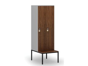 drevena satni skrinka s lavickou 2 oddily 1871 x 600 x 500 800 mm demont otocny zamek seda orech 76604