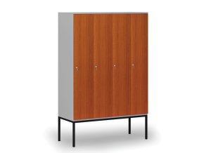 drevena satni skrinka s podnozi 4 oddily 1871 x 1200 x 500 mm demont cylindricky zamek seda tresen 76765