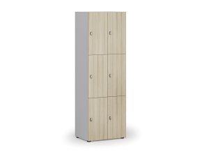 drevena satni skrinka s4 s uloznymi boxy 6 boxu demont otocny zamek seda dub prirodni 121878