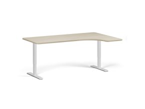 rohovy polohovaci stul se zaoblenymi rohy 180x120 cm 1 motor l p bila podnoz dub prirodni 101101