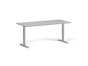 Výškově nastavitelný stůl, 180x80 cm, 1 motor, šedá podnož, šedá