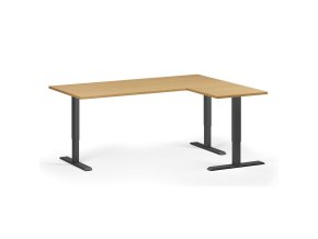 rohovy vyskove nastavitelny stul 180x140 cm 3 motory l p cerna podnoz buk 102807
