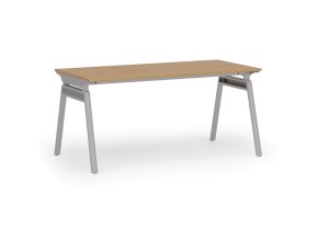 Kancelářský stůl PRIMO SIGMA, 160x80 cm, šedá podnož, buk