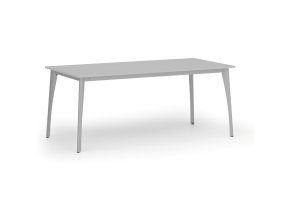Jednací kancelářský stůl PRIMO OMEGA, 180x90 cm, šedá podnož, šedá
