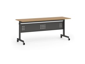 Mobilní stůl PRIMO MOBI, 180x60 cm, černá podnož, buk