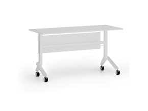 Mobilní stůl PRIMO MOVE, 140x60 cm, bílá podnož, bílá