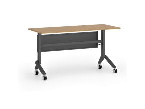 Mobilní stůl PRIMO MOVE, 140x60 cm, černá podnož, buk