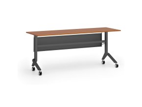 Mobilní stůl PRIMO MOVE, 180x60 cm, černá podnož, třešeň