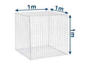 gabionovy kos 1x1x1 m drat 3 mm oka 5x5 cm 116557