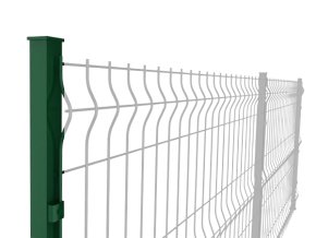 Sloupek pro 3D panely, výška 2.3 m, profil 5 x 5 cm, vč. 4 úchytů