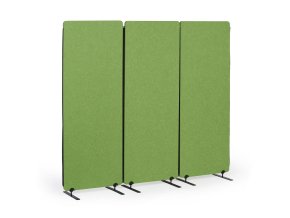 akusticky paravan delici stena 160 x 60 cm 3 ks v baleni 100 polyester spojitelne zipem zelena 116473