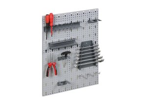 zavesny panel na naradi hobby iii vcetne 22 ks hacku a drzaku 595 x 395 x 25 mm 117296