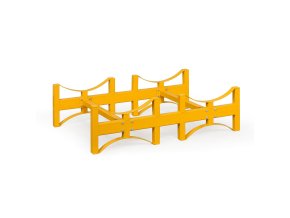 kovovy stojan na sudy 2x 208 l 121546