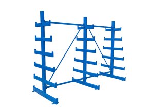 konzolovy regal oboustranny stromeckovy 2000 x 2700 x 1144 mm 6 pater 120064