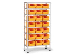 regal s plastovymi boxy basic 1730 x 850 x 300 mm 21x box c 120832