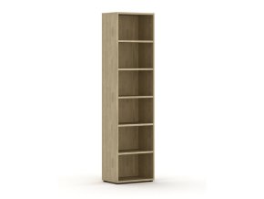 knihovna integro 2300 x 600 x 400 mm 5 polic dub prirodni 88097