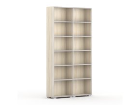 knihovna silver line 2 sloupce 2230 x 1200 x 400 mm dub prirodni 115030